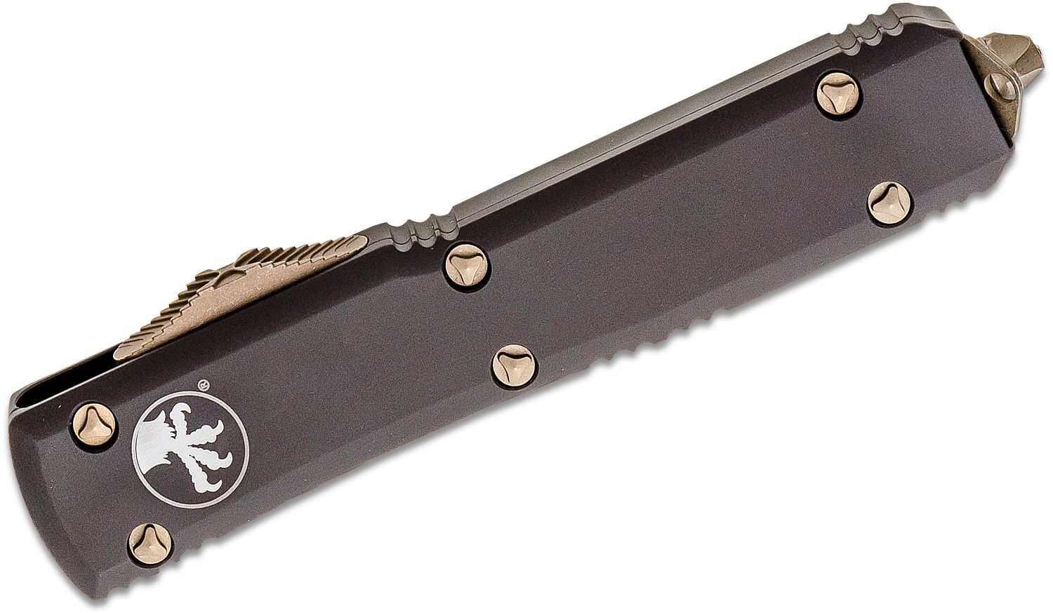 Microtech - 123-13 - Ultratech - OTF Auto - Elmax, M390, 204P Bronze Tanto - 6061-T6 Aluminum - Black - Image 13