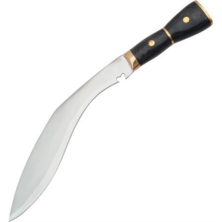Pakistan Cutlery - PA324717 - Kukri - Fixed Blade Knife - Stainless Steel Satin Kukri - Laminated Wood - Black - Image 4