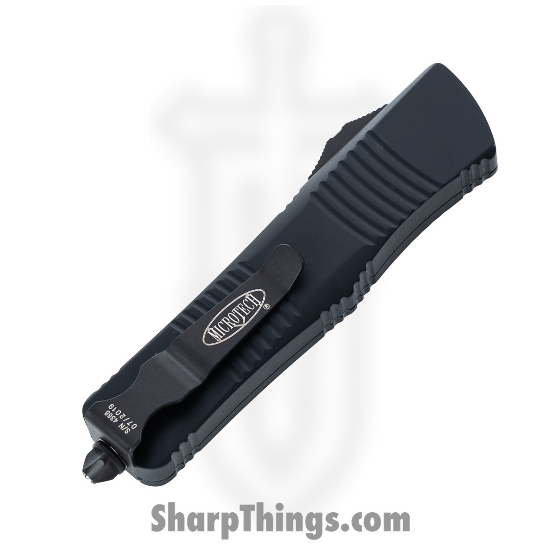 Microtech - 138-1T - Troodon Tactical - OTF Auto - Elmax, M390, 204P Coated Dagger - 6061-T6 Aluminum - Black - Image 8