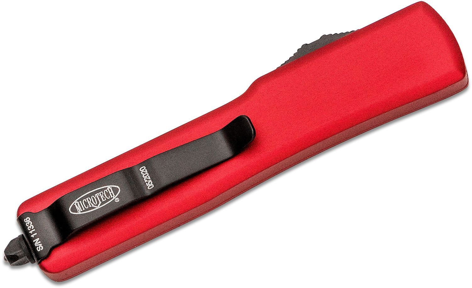 Microtech - 149-1RD - UTX-70 - OTF Auto - Elmax, M390, 204P Coated Tanto - 6061-T6 Aluminum - Red - Image 13