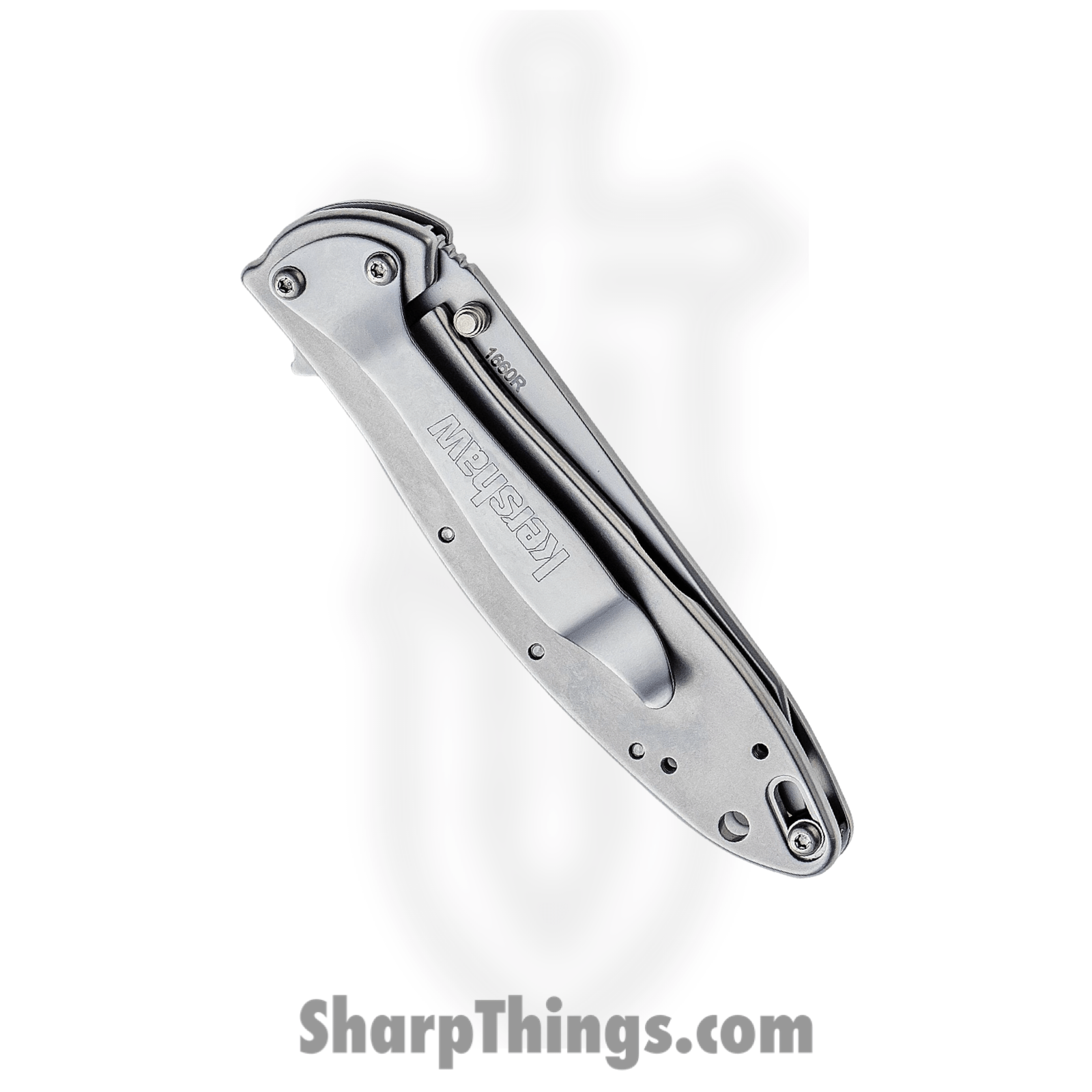 Kershaw - KS1660R - Random Leek - Assisted Open Knife - 14C28N Blasted Reverse Tanto - 410 SS - Silver - Image 14