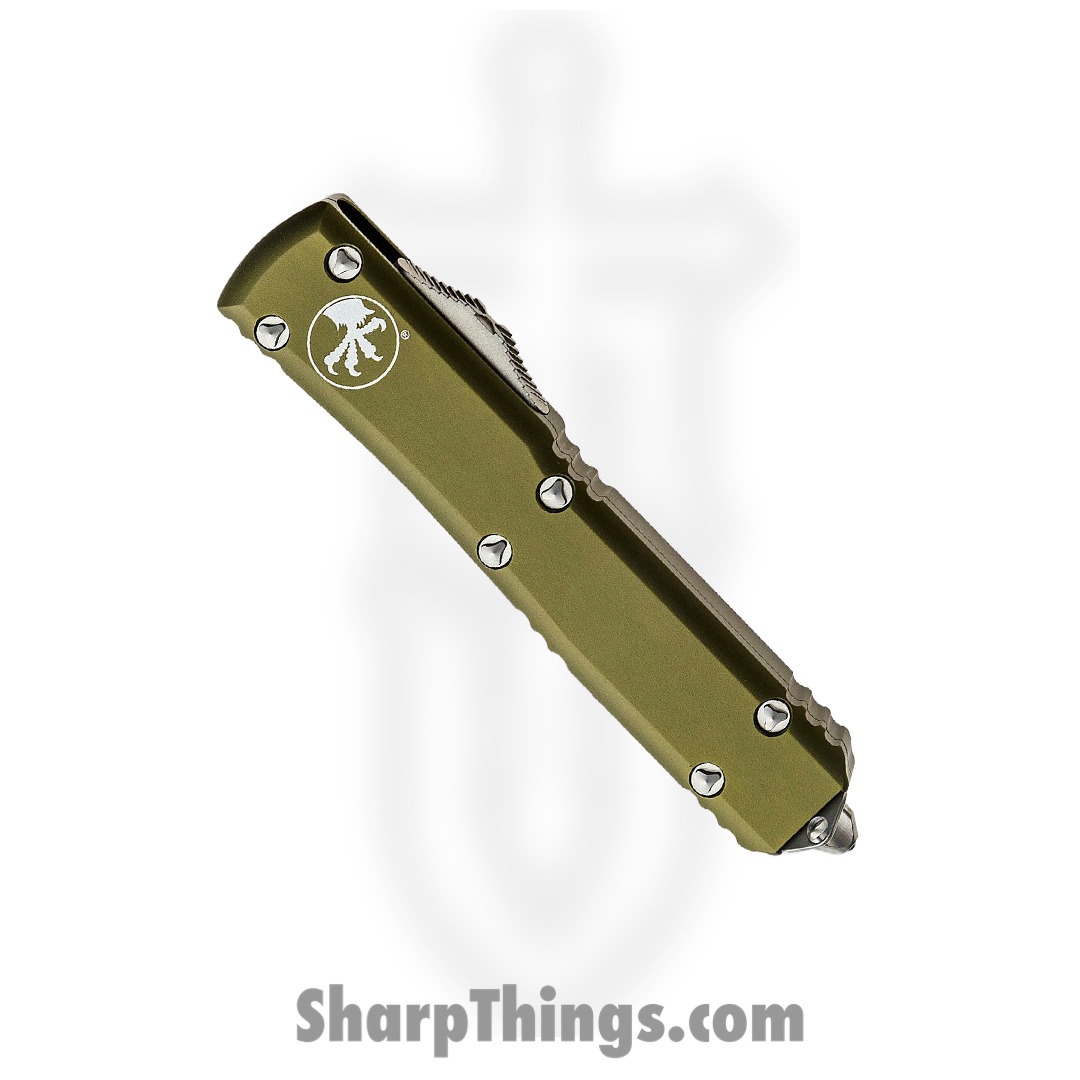 Microtech - 122-10OD - Ultratech - OTF Auto - Elmax, M390, 204P Stonewash Dagger - 6061-T6 Aluminum - OD Green - Image 9