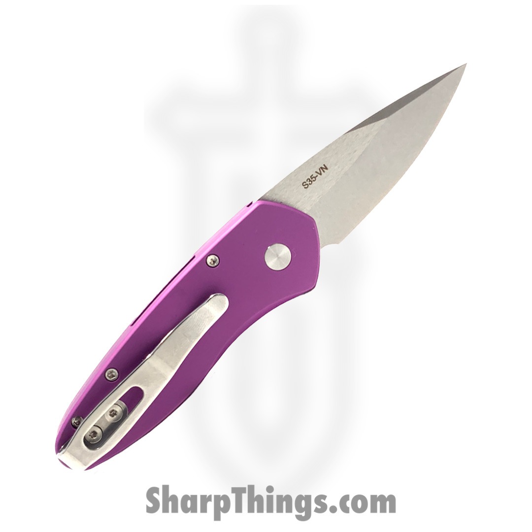 ProTech - 2905-PURPLE - Sprint - Automatic Knife - S35VN Stonewash Drop Point - Aluminum - Purple - Image 6