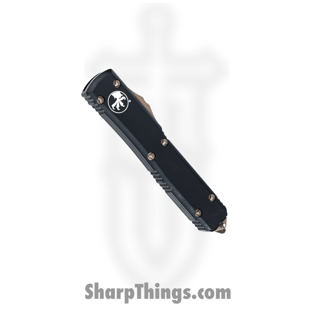 Microtech - 122-13AP - Ultratech - OTF Auto - Elmax, M390, 204P Bronze Apocalyptic Dagger - 6061-T6 Aluminum - Black - Image 7