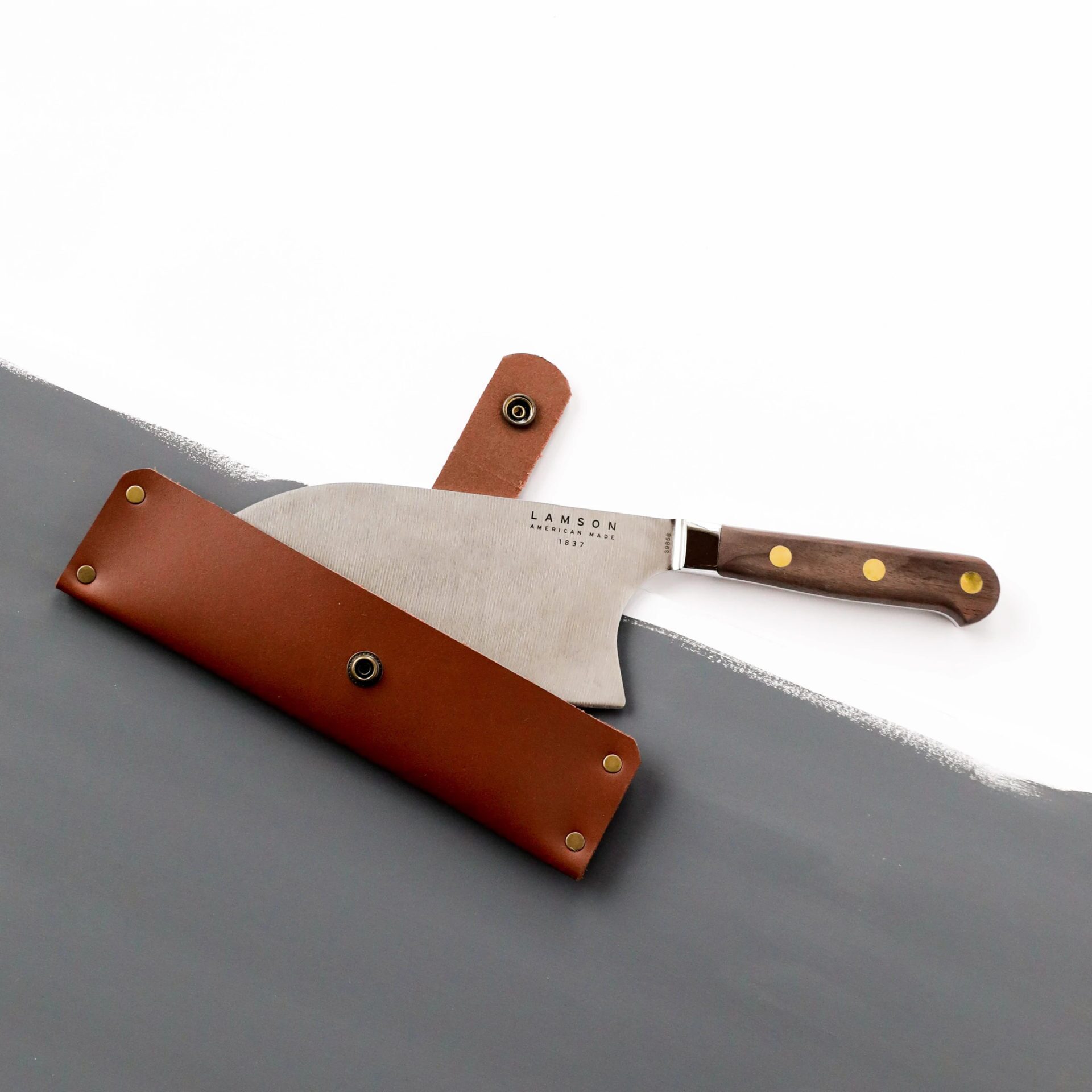 Lamson - 52818 - Leather Sheath for 8″ Large Chinese Santoku Cleaver - Bridle Leather - Brown - Image 8