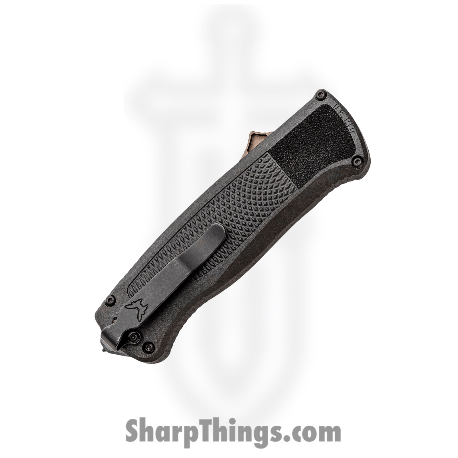 Benchmade - 5370FE - Shootout - OTF Auto - CPM CruWear Coated Tanto - CF-Elite - Black - Image 8