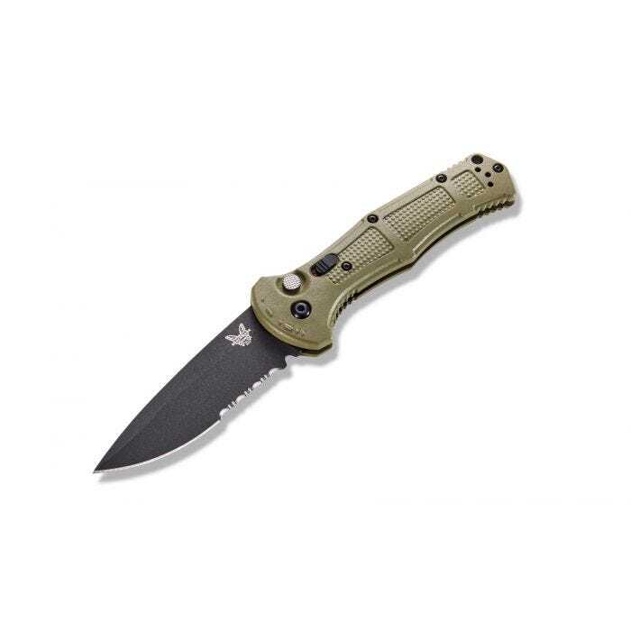 Benchmade - 9070SBK-1 - Claymore - Automatic Knife - D2 Coated Drop Point P/S - Grivory - Green - Image 21