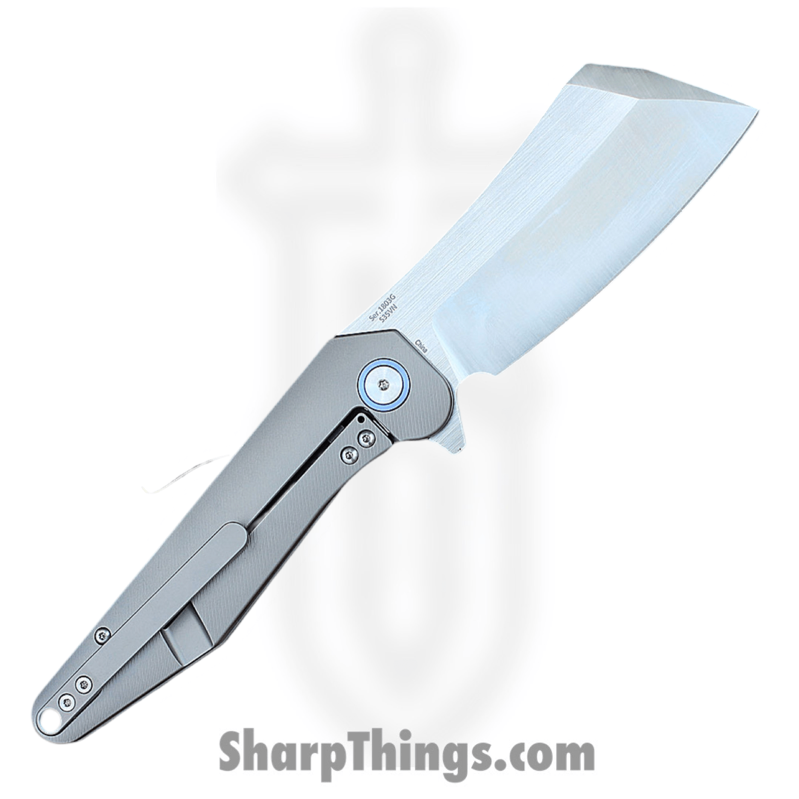 Artisan Cutlery - ATZ1803GGYS - Osprey - Folding Knife - S35VN Satin Drop Point - Titanium - Gray - Image 5