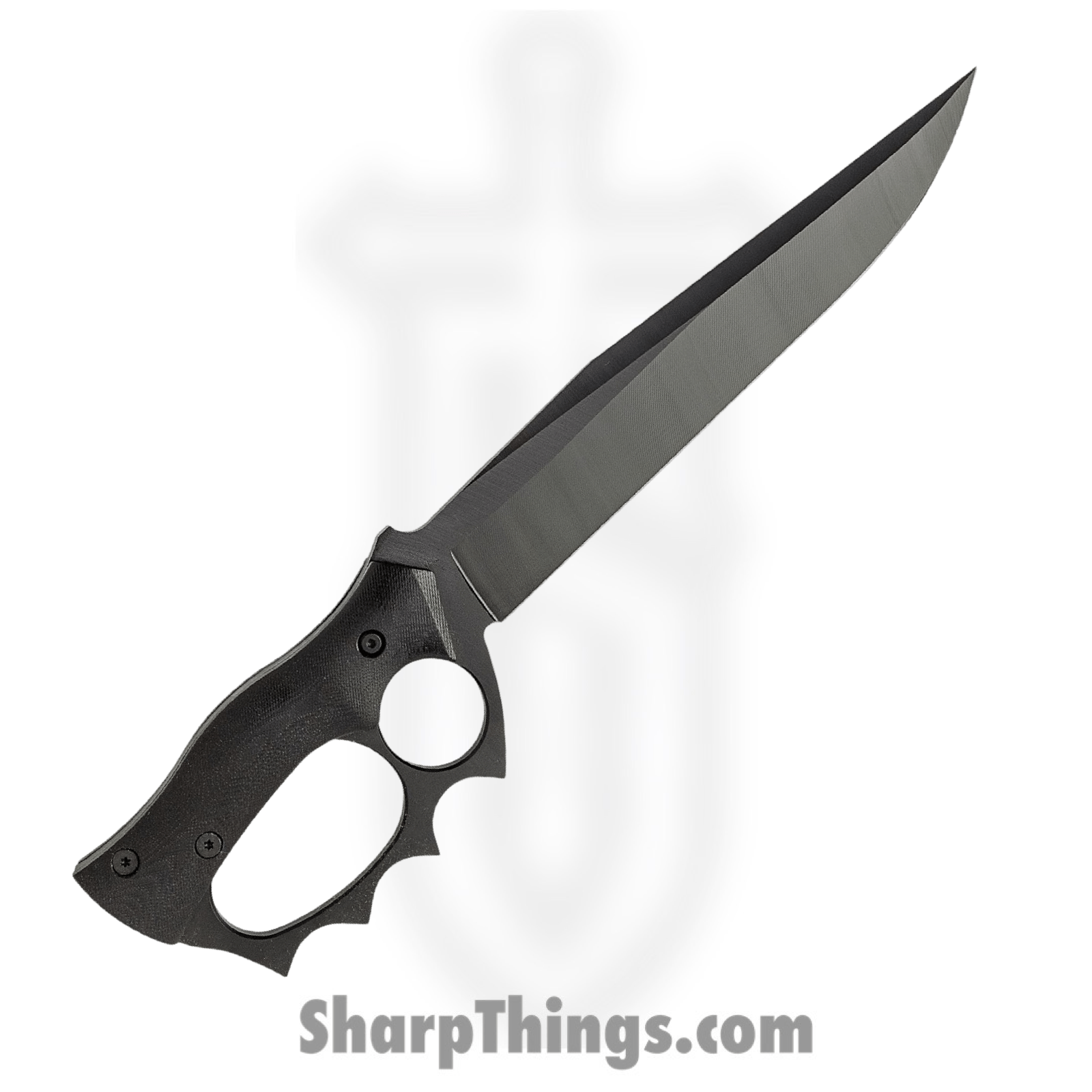 APOC - DRK35610 - Last Chance Trench - Fixed Blade Knife - 9260 Steel Coated Bowie - G10 - Black - Image 5