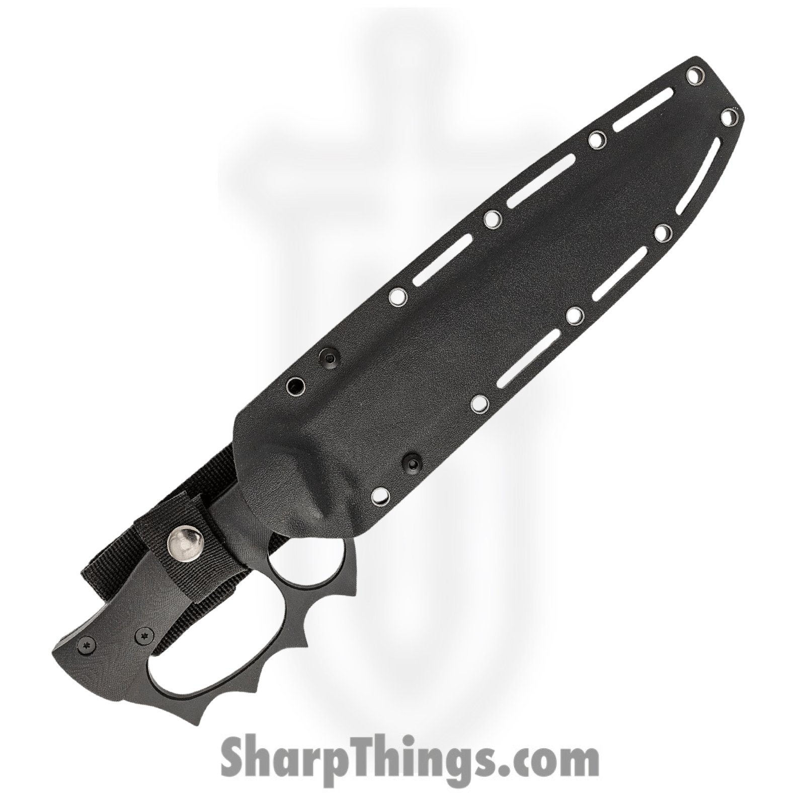 APOC - DRK35610 - Last Chance Trench - Fixed Blade Knife - 9260 Steel Coated Bowie - G10 - Black - Image 6