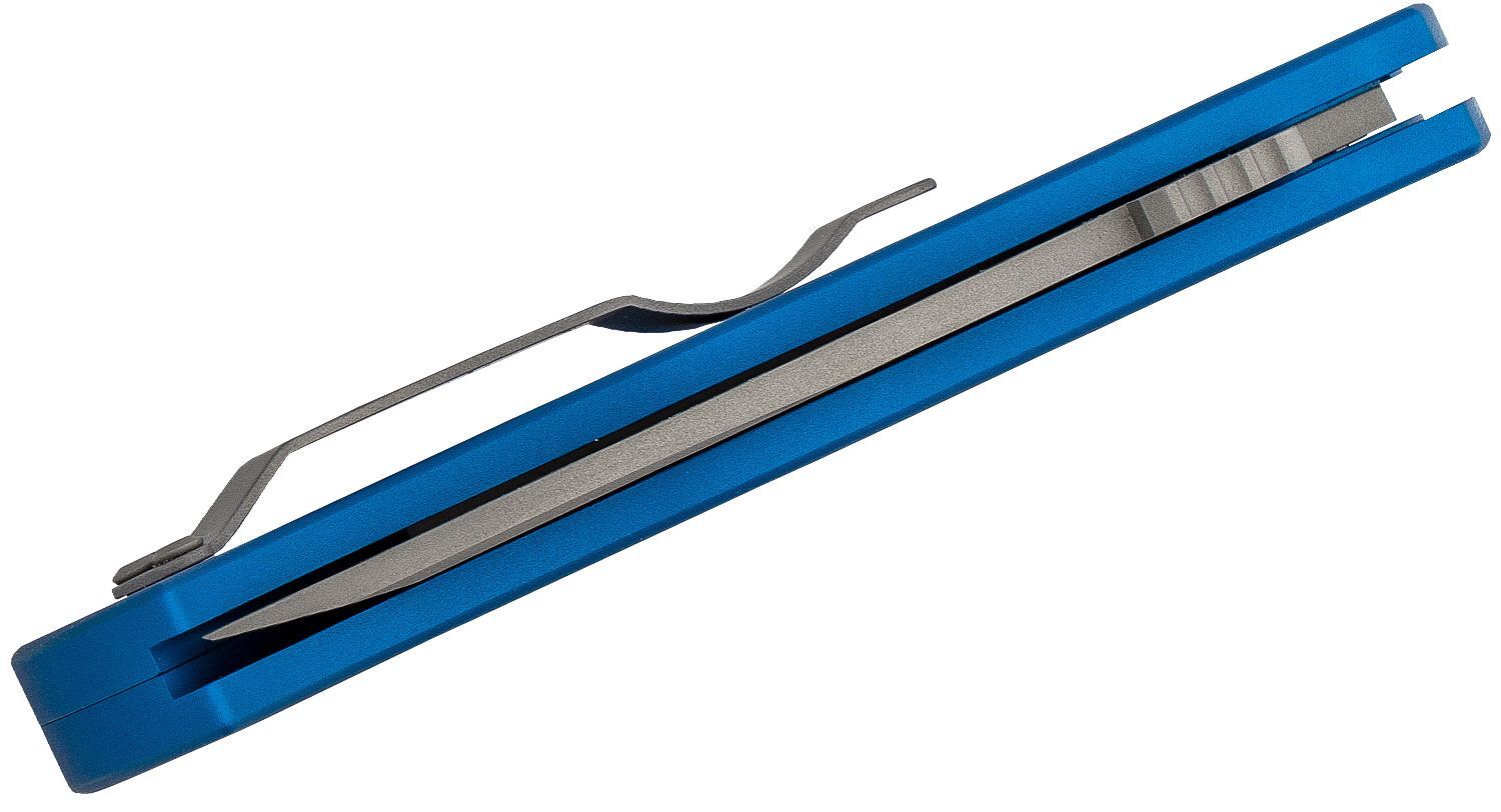 ProTech - E7T01-Blue - Emerson CQC7 - Automatic Knife - 154CM Blasted Tanto - Aluminum - Blue - Image 9