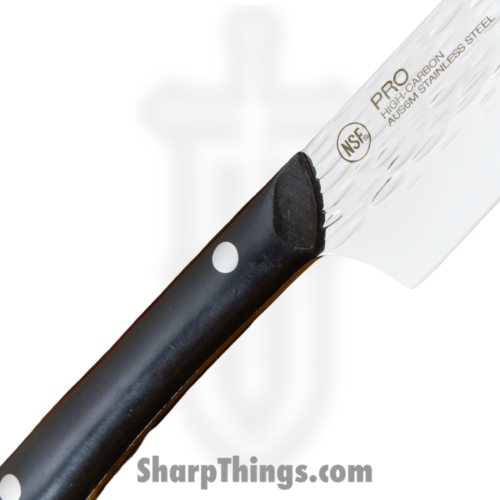 Kai - HT7074 - Pro Slicing/Brisket 12" - Fixed Blade Knife - AUS-6 Hammered Drop Point - POM - Black - Image 9