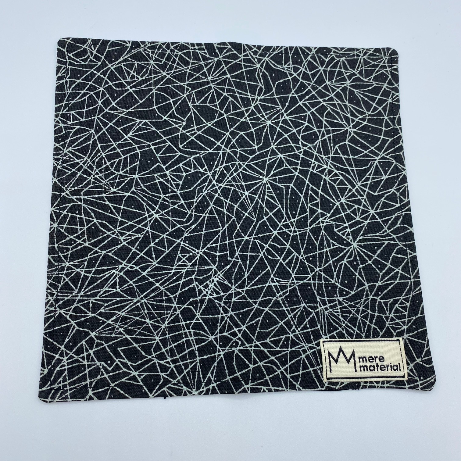 Mere Material Shankerchief - MM007 - Handmade Handkerchief - Cracked Black - Image 5