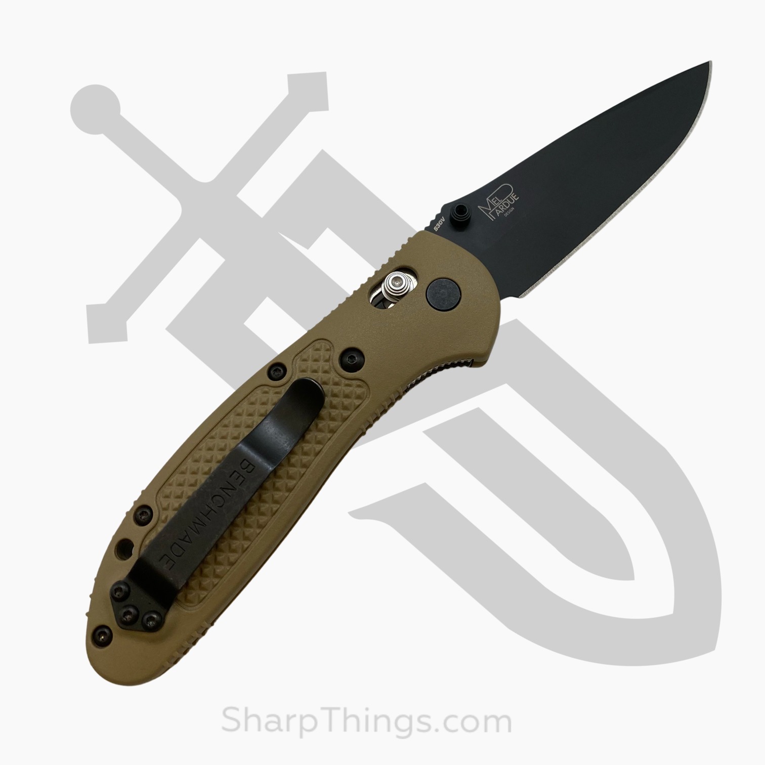 Benchmade - 551BKSN-S30V - Griptilian - Folding Knife - S30V Coated Drop Point - Polymer - Tan - Image 13