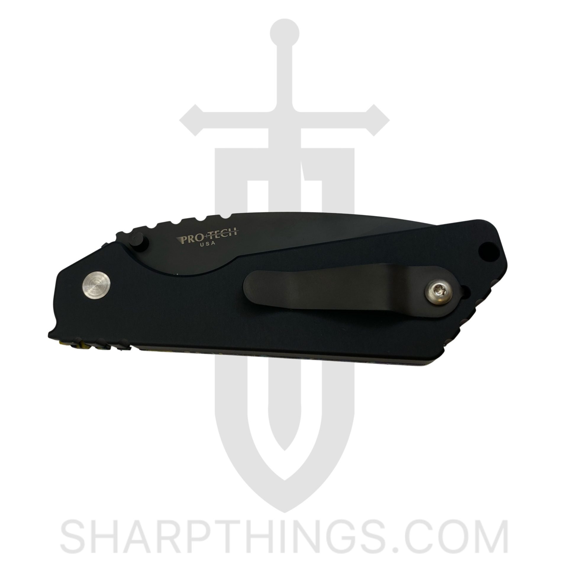 ProTech - SnGMC4 - Custom Strider SnG Edition - Automatic Knife - 154CM Coated Drop Point - Aluminum/G-Carta - Black/Blue/Yellow - Image 8