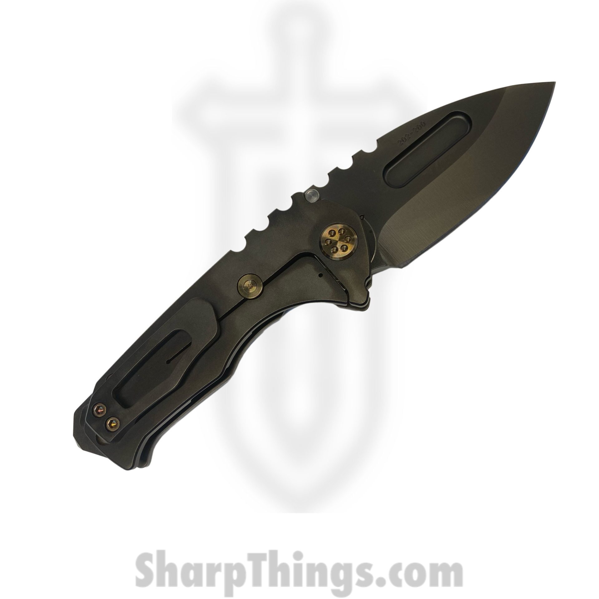 Medford Knife - MK029SPD-30PV-T1CP-BP - Genesis "T" Tumbled Drop Point Folder - S35VN - PVD - Image 10