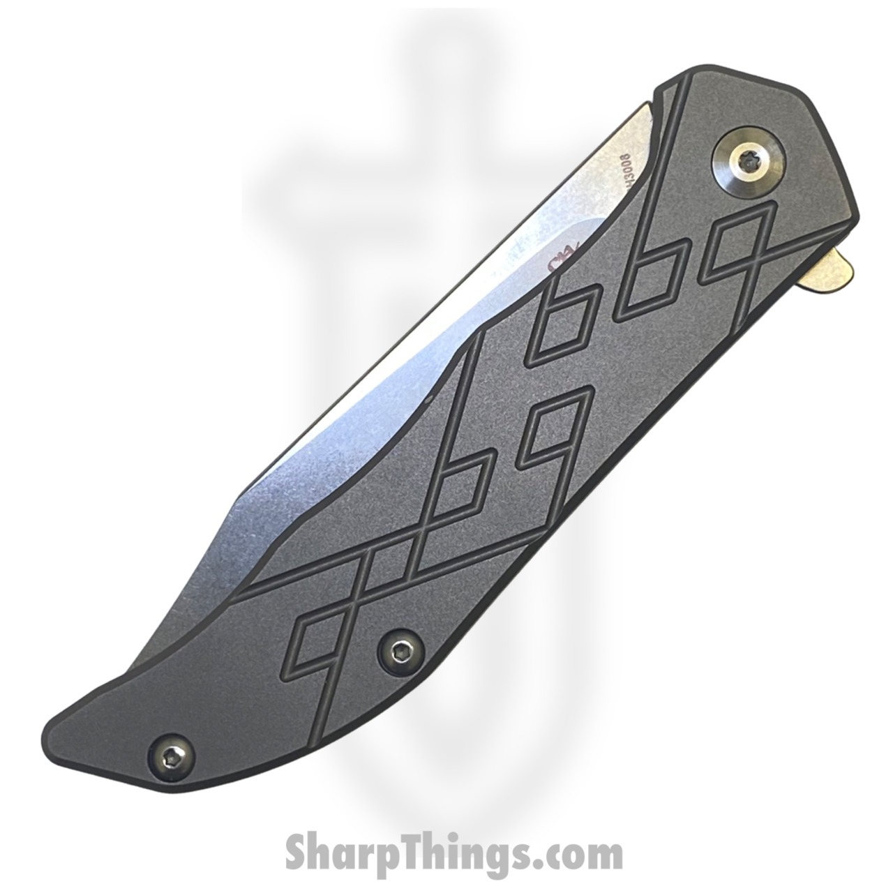 CH Knives - CH3008GR -Stabby Titanium Framelock Pocket Knife - D2 - Grey - Image 10