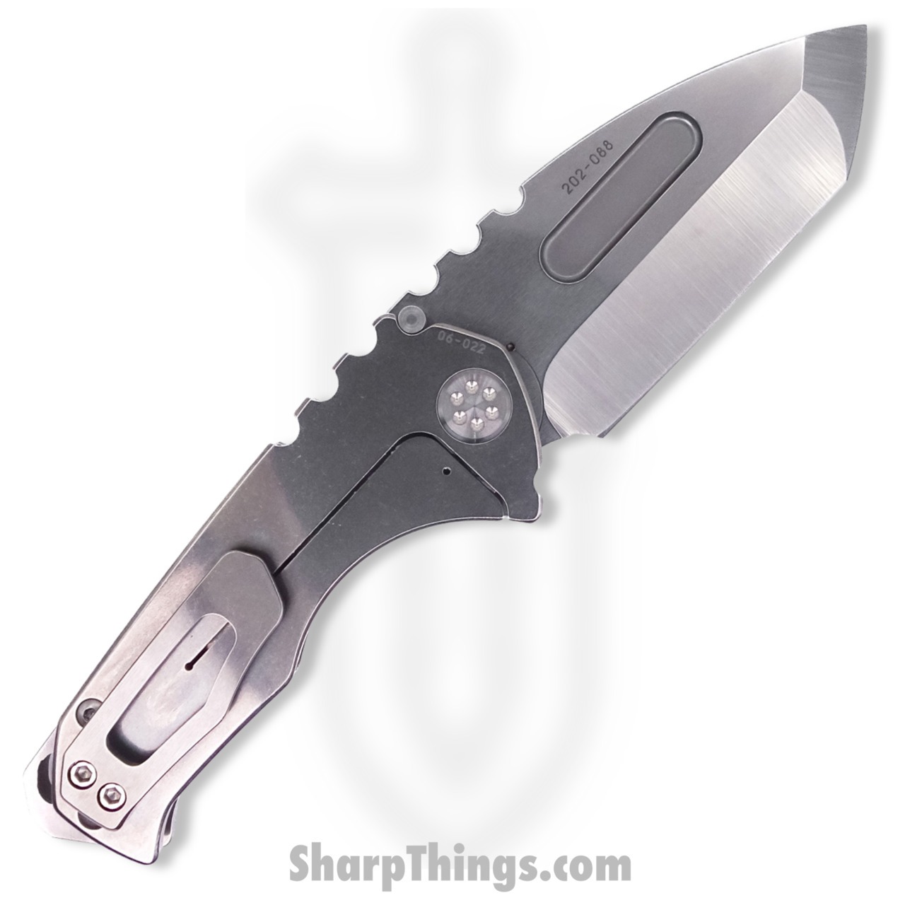 Medford Knife - MK029STT-01TM-TSCS-BN - Praetorian Genesis "T" Tanto Folder - Tumbled S35VN - Titanium - Image 6