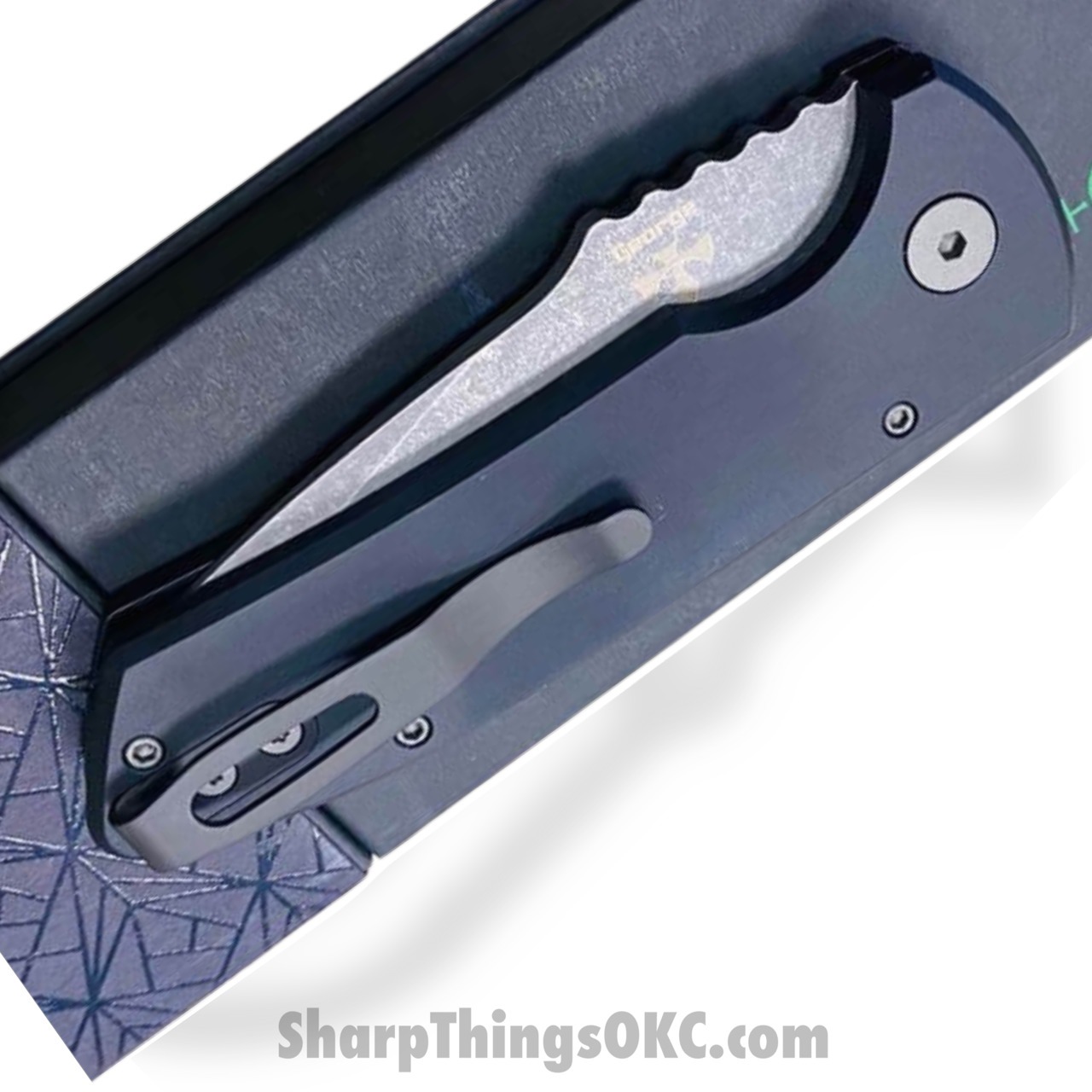 ProTech - LG411-LH - SBR Left Handed - Automatic Knife - S35VN Acid Wash Clip Point - Aluminum - Black - Image 8