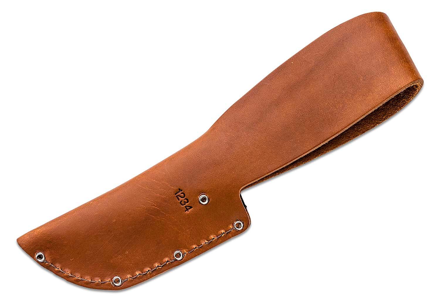 Ka-Bar - KA1234 - Game Hook Hunter Blade with Gut Hook - Fixed Blade Knife - Stainless Steel Polished - Stacked Leather - Brown - Image 18