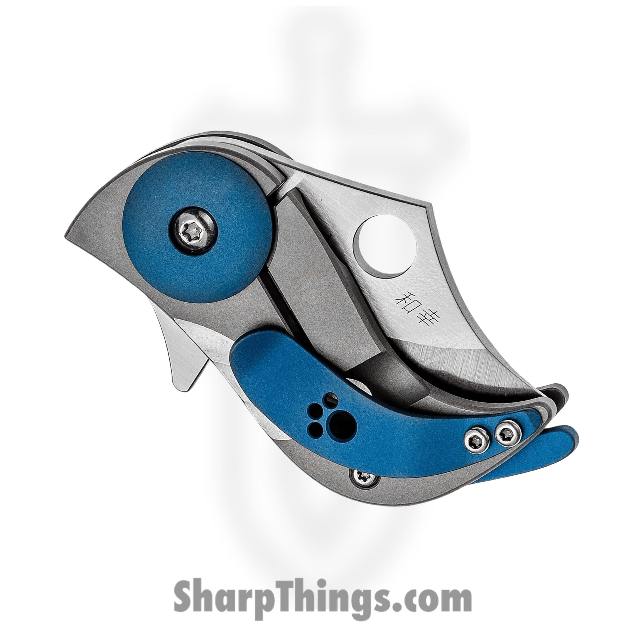 Spyderco - SC256TIP - Pochi Reeve Integral Lock - Folding Knife - CPM-S45VN Satin Clip Point - Titanium - Gray - Image 11