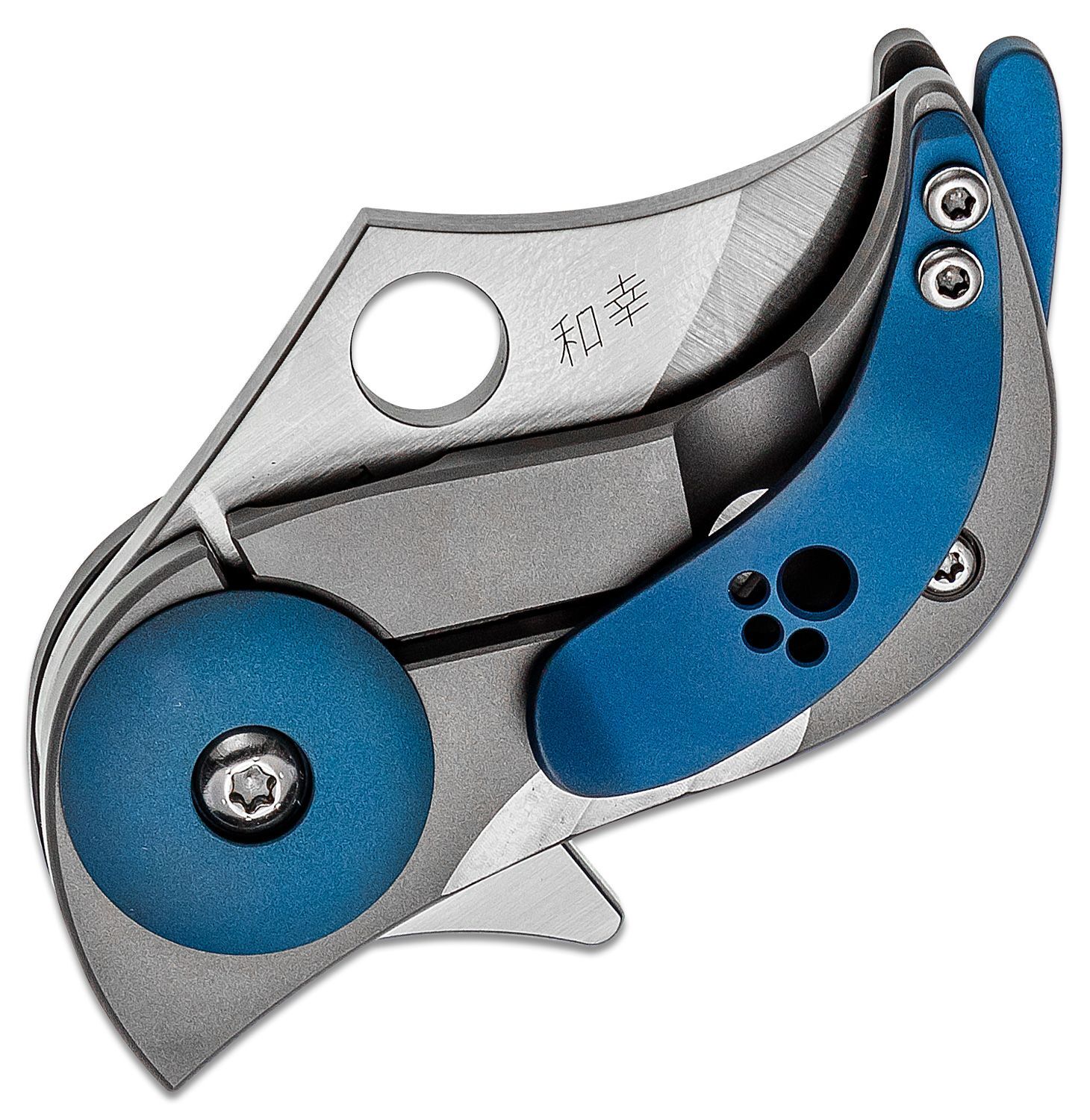 Spyderco - SC256TIP - Pochi Reeve Integral Lock - Folding Knife - CPM-S45VN Satin Clip Point - Titanium - Gray - Image 15