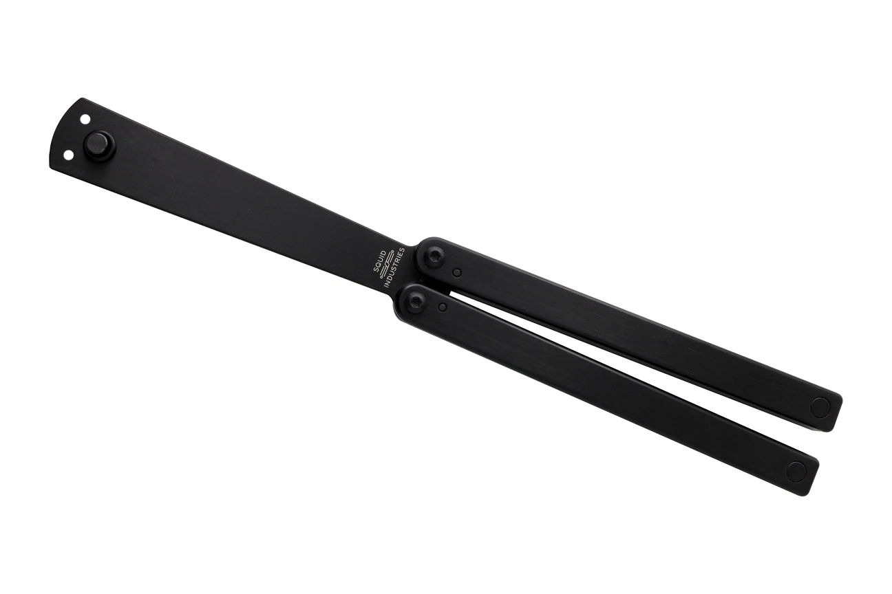 Squid Industries - BS0123 - Squiddy-B - Balisong - Balisong Trainer - 7075 Aluminum - Black - Image 8