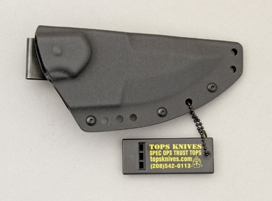 Tops - TPM1MGT01 - M1 Midget Fixed Blade - Fixed Blade Knife - 1095 Carbon Steel - Micarta - Grey and Black - Image 4