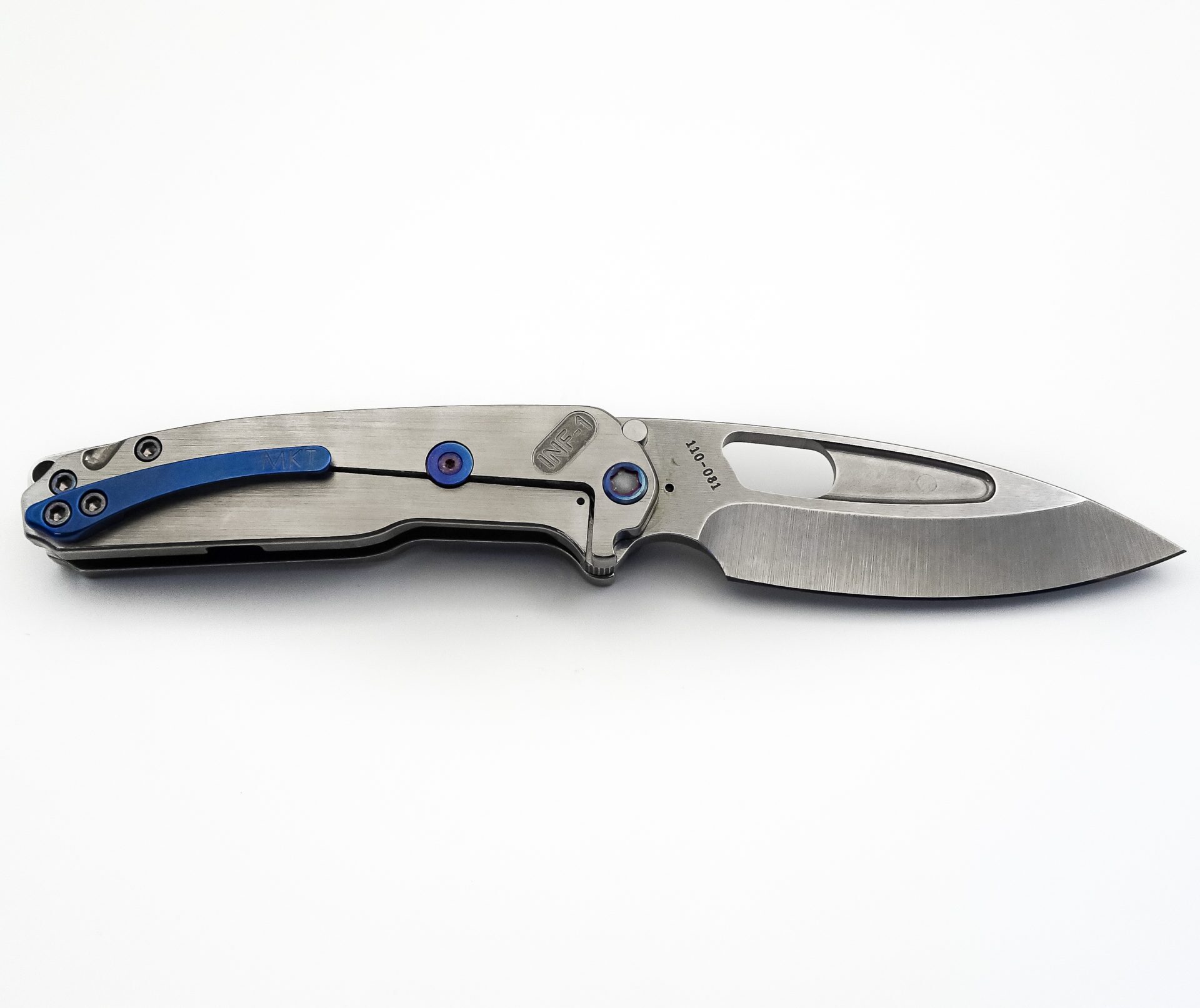 Medford Knife - MK031STQ-01TM-TFC2-BN - Infraction Folding Knife - S35VN Titanium - Grey and Blue - FLM HW - Image 6