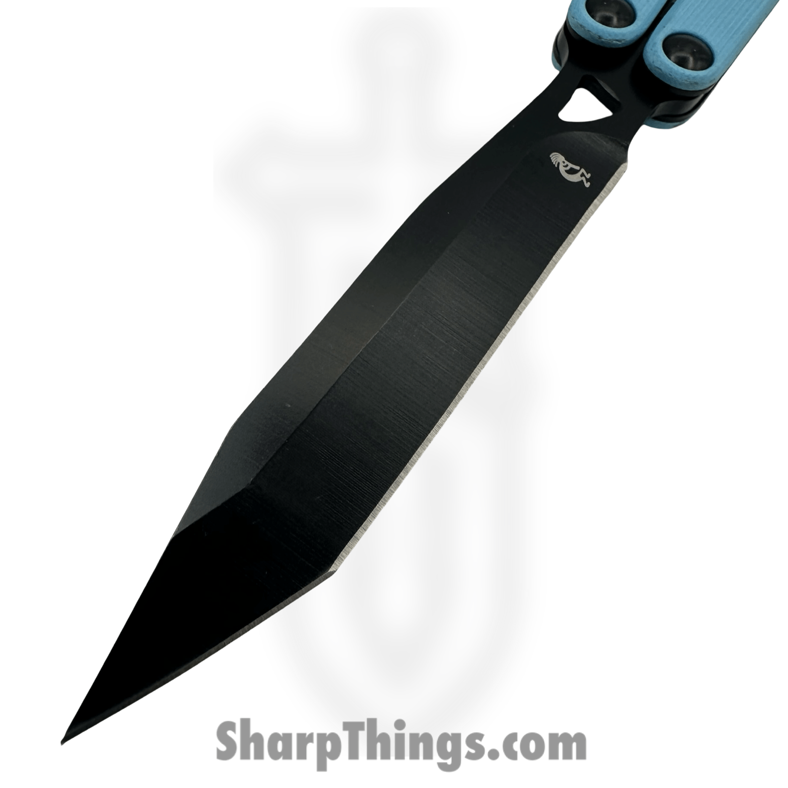 VOC - BK149 - Butterfly Knife - Balisong - 440 SS Coated Tanto - G10 - Blue - Image 2
