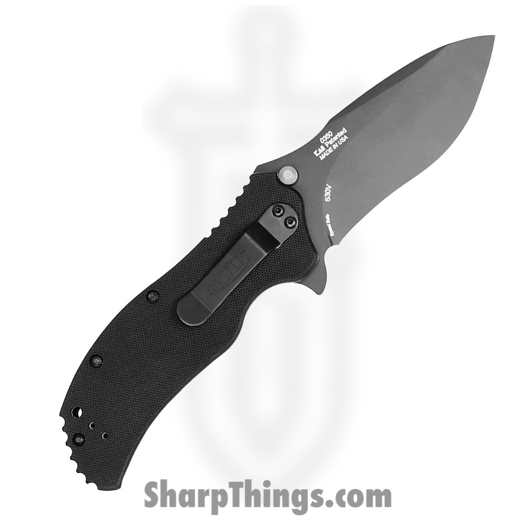 Zero Tolerance - ZT0350 - Linerlock - Assisted Open Knife - S30V Coated Drop Point - G10 - Black - Image 6