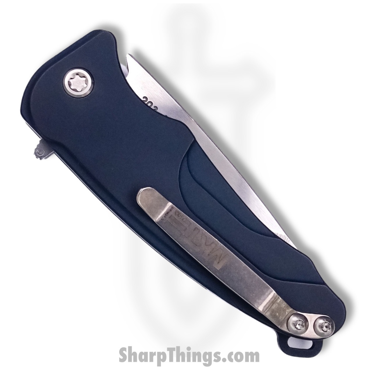 Medford Knife - MK039STQ-44AU-TSCS-Q4 - Smooth Criminal Button Lock Folder - Tumbled S35VN - Blue - Image 6