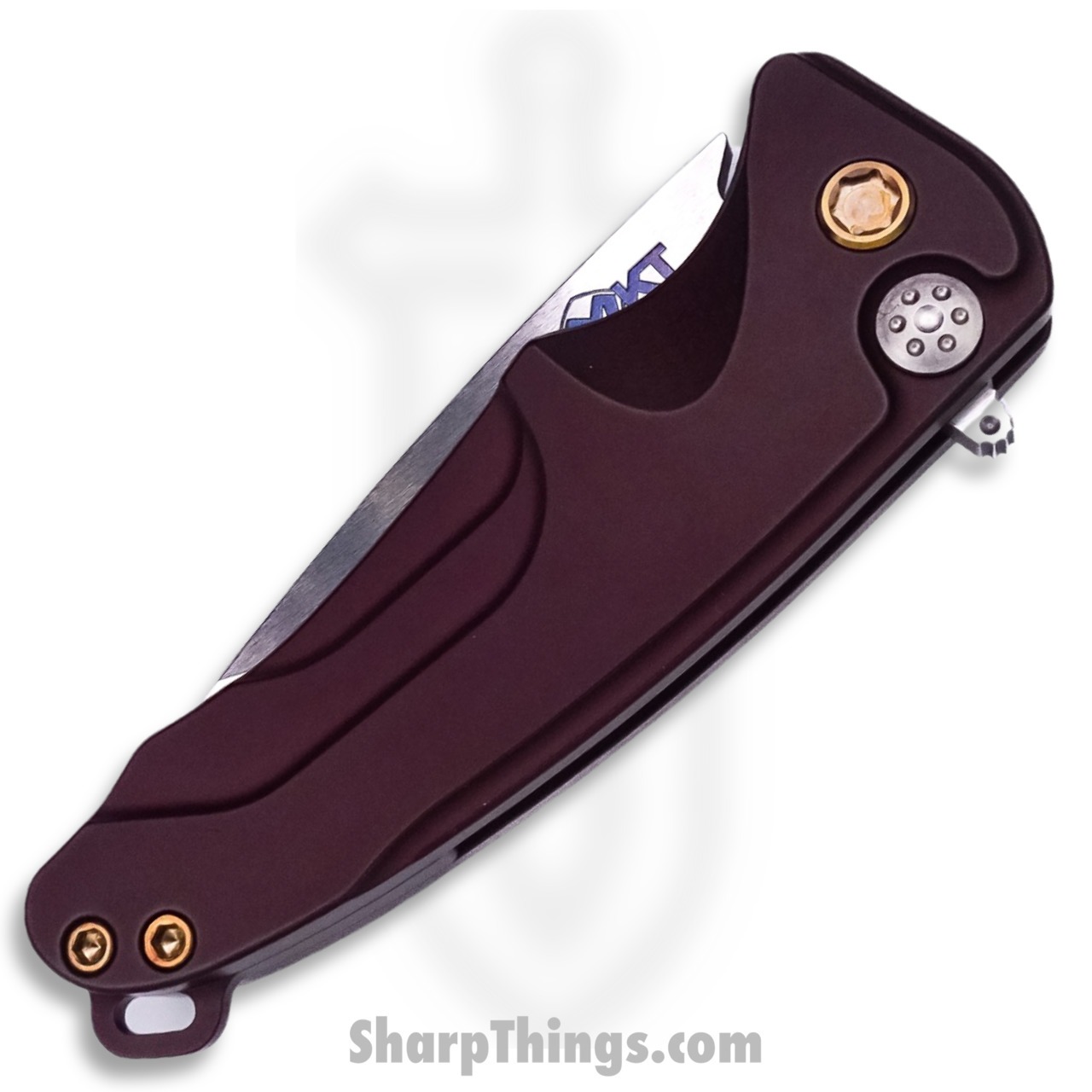 Medford Knife - MK039STQ-41AR-T1C1-Q4 - Smooth Criminal Button Lock Folder - Tumbled S35VN - Red - Image 8