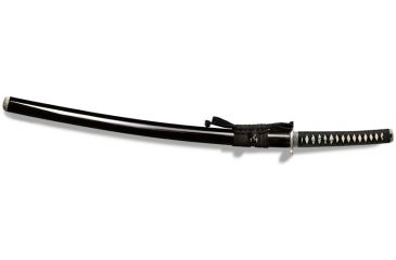 Cold Steel - CS88DEC - Double Edge Katana - Fixed Blade Knife - 1055HC Polished - Ray Skin with Black Silk Braid and Brass Menuki - Black - Image 9