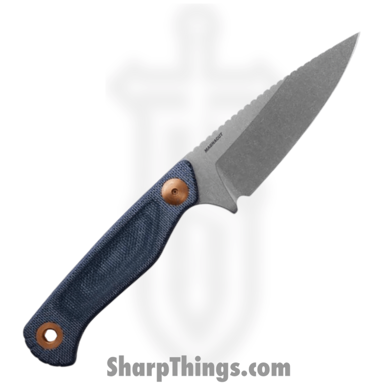 Benchmade - 203-04 - Dacian - Fixed Blade Knife - CPM MagnaCut Stonewash Spear Point - Micarta - Blue Denim - Image 2