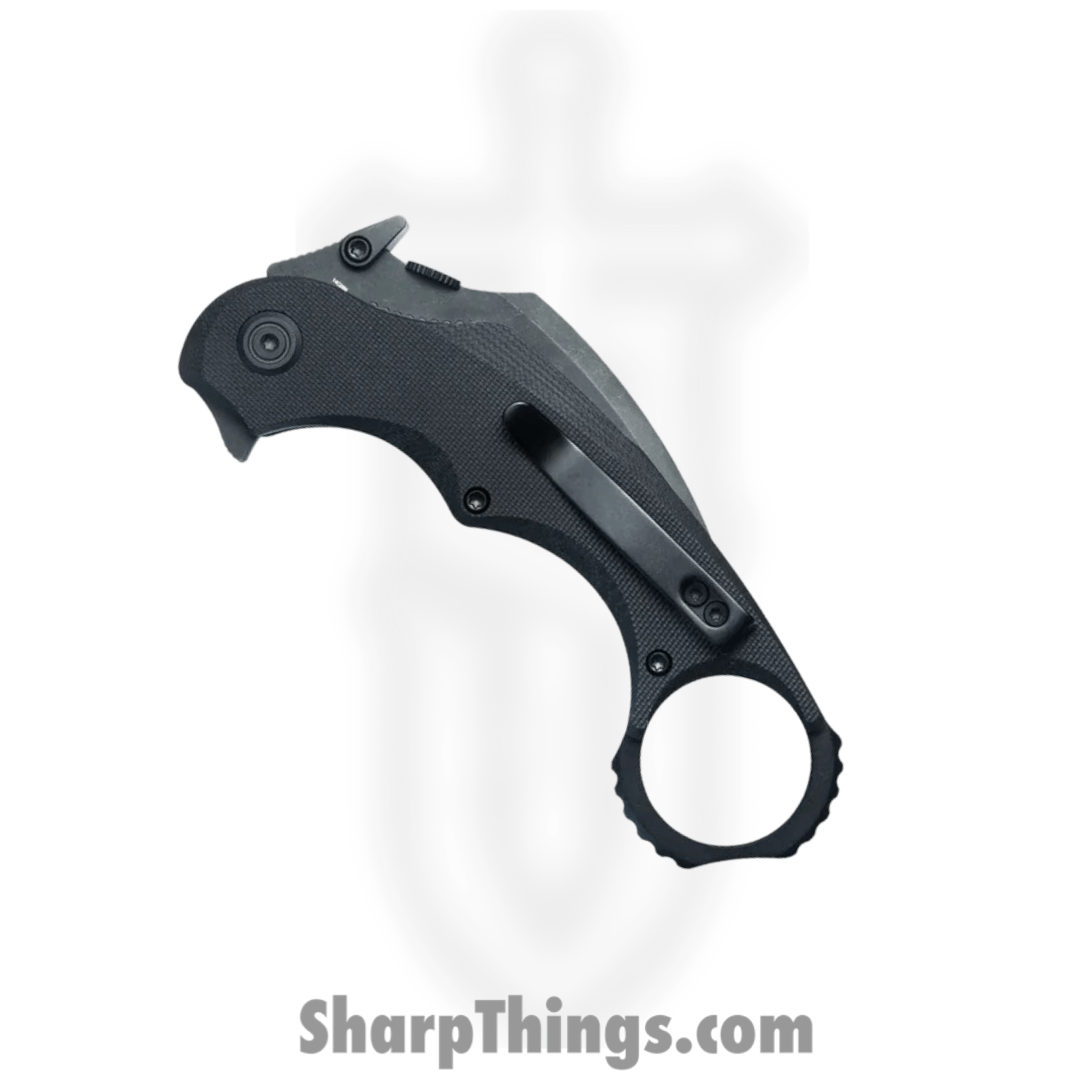 Kubey - KUB298B - Rogue Pikal - Folding Knife - 14C28N Coated Karambit - G10 - Black - Image 5
