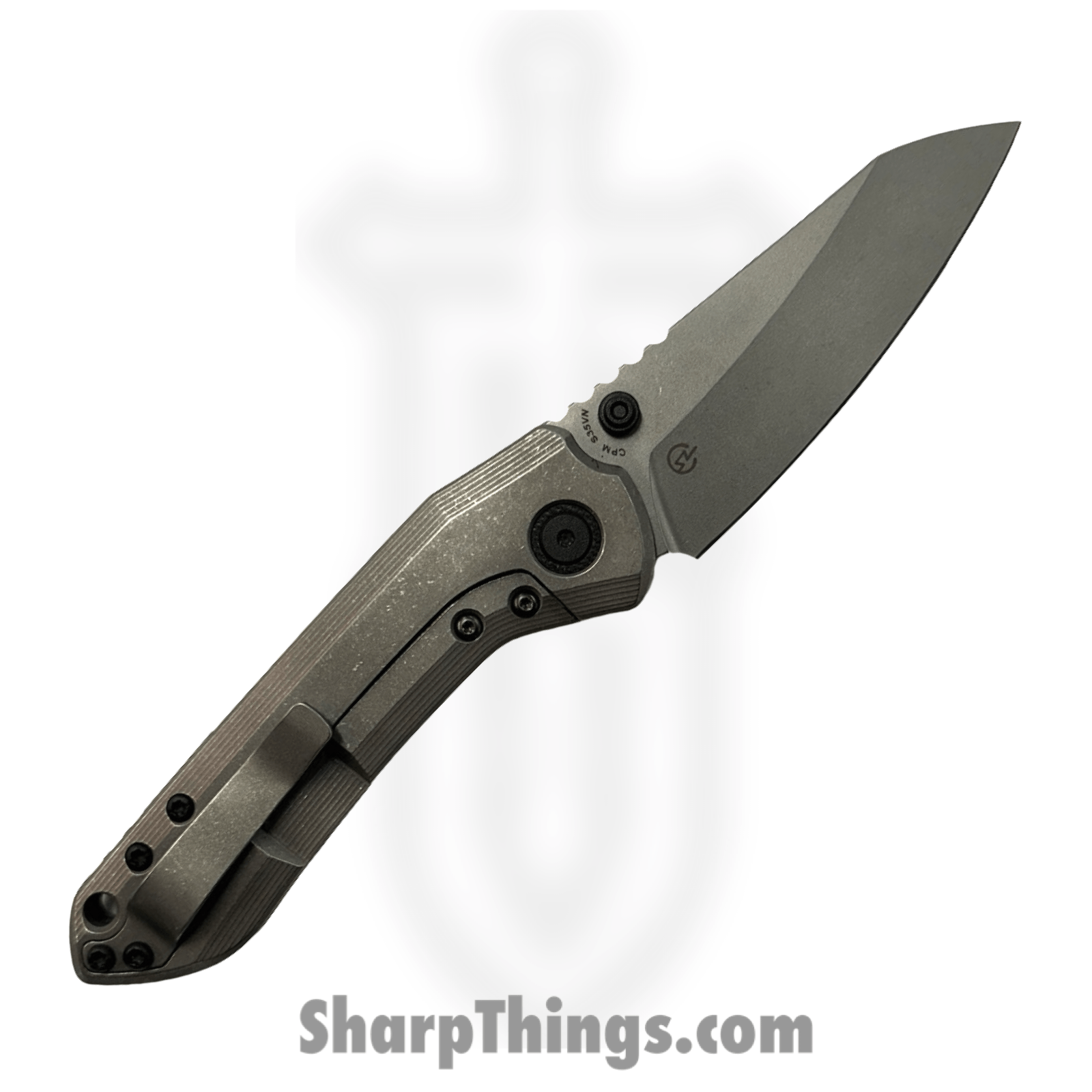 Millit Knives - OVSWG10BKTN - Overland Zirblast - Folding Knife - CPM S35VN Stonewash Sheepsfoot - G10 - Tan Black - Image 2