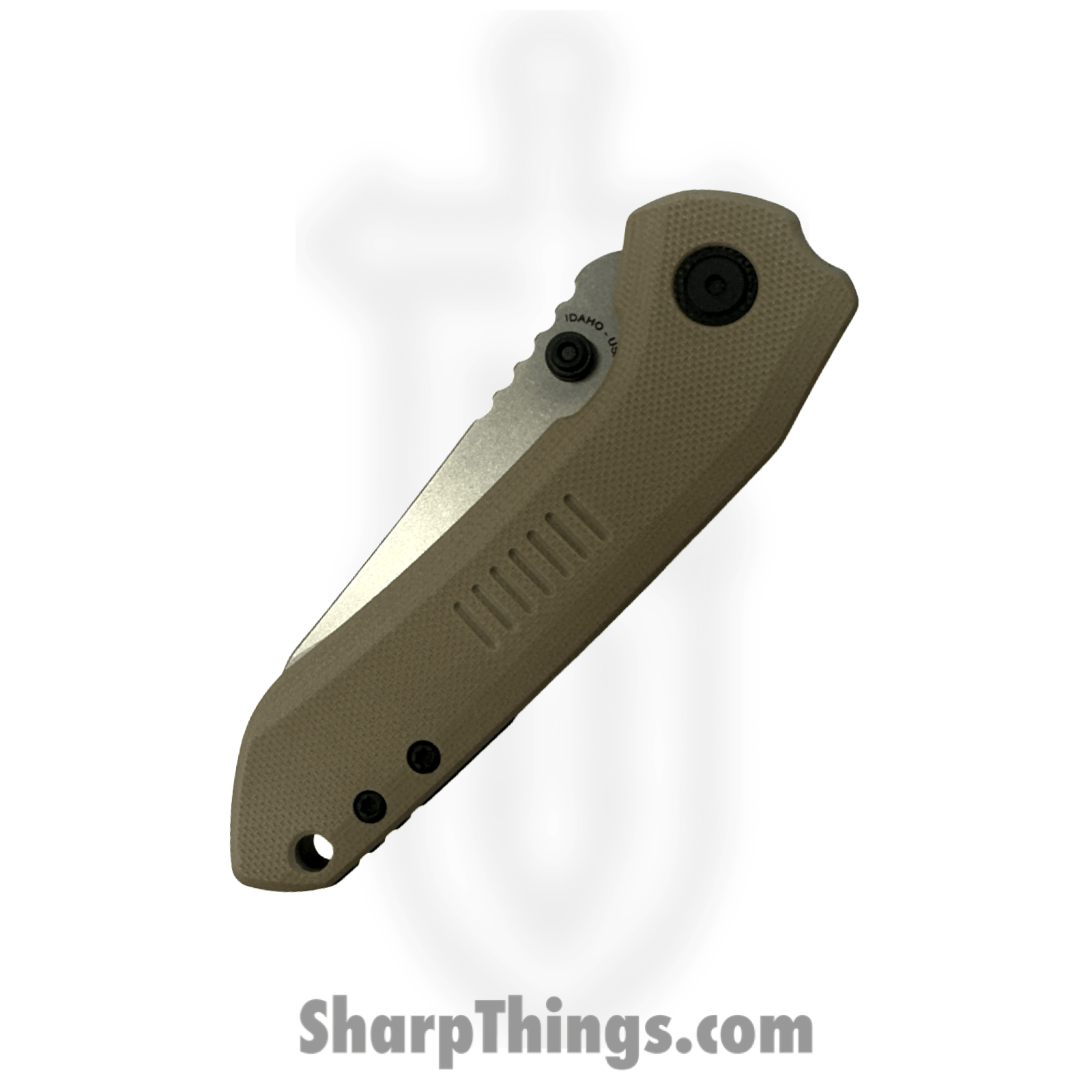 Millit Knives - OVSWG10BKTN - Overland Zirblast - Folding Knife - CPM S35VN Stonewash Sheepsfoot - G10 - Tan Black - Image 3