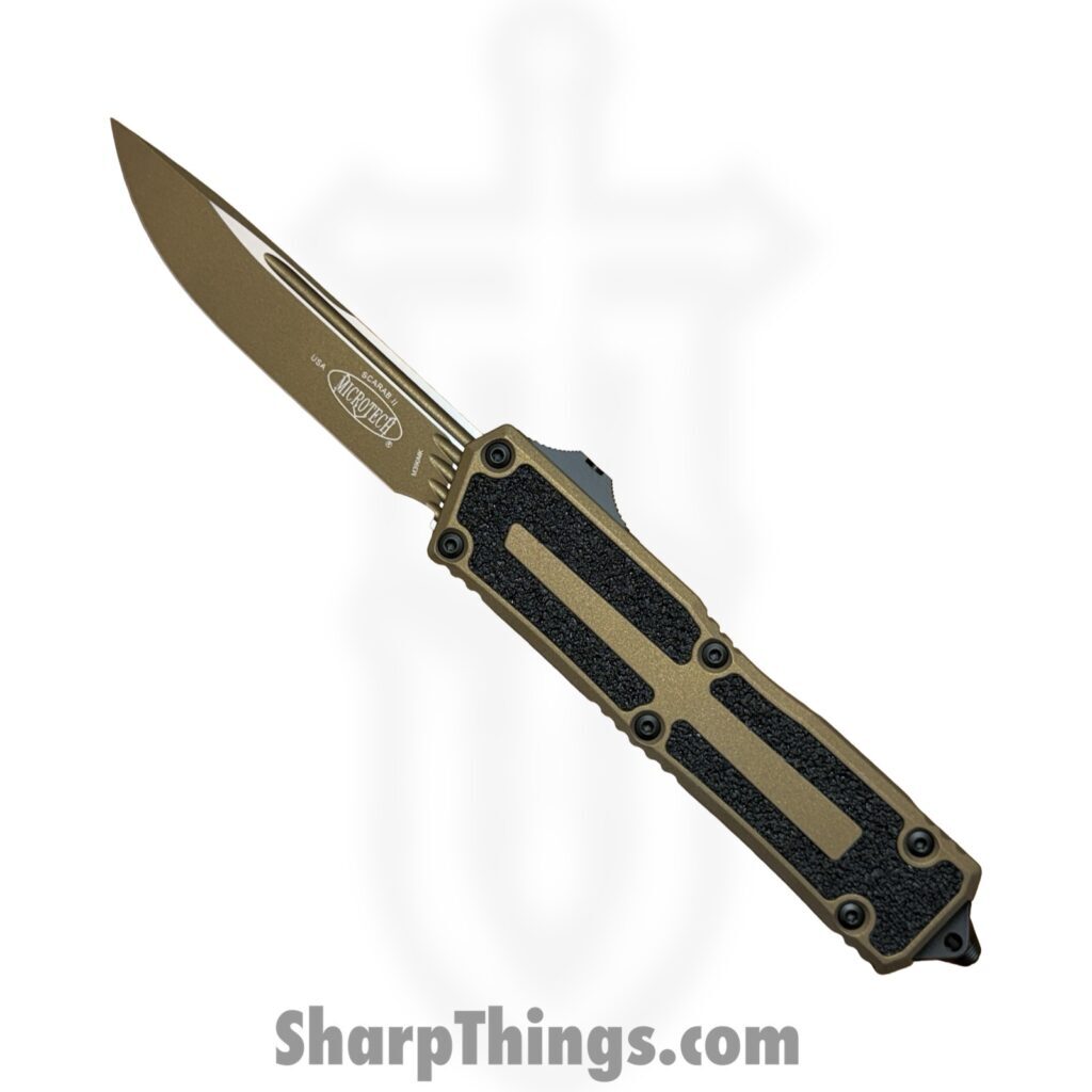 Microtech – 1278-1UB-C19Z4 – Scarab II Gen III – OTF Auto – M390MK Coated S/E – 6061-T6 Aluminum – Burnt Bronze